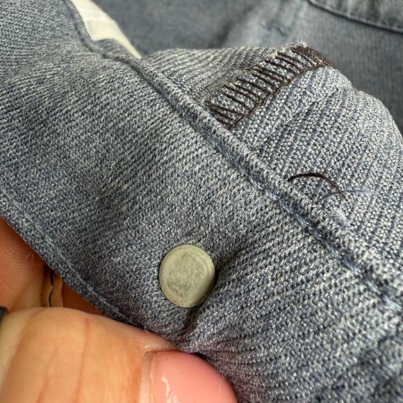 VTG 80s Levi's 517 Gray Sta Press Boot Cut Polyester Dress Pants White Tab 36x34 - Picture 9 of 12